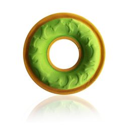 Floating Water Bite Resistance Training Interactive Ring Toy (Option: Green with yellow edge-9inches23cm)