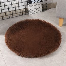 Dog Pad Kennel Pad Size Medium Dog Winter Warm Pet Blanket (Option: Dark coffee-100cm)