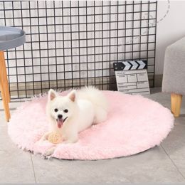 Dog Pad Kennel Pad Size Medium Dog Winter Warm Pet Blanket (Option: Light powder-100cm)