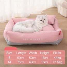 Pet Cat Nest Mat Semi Enclosed (Option: Morandi Pink-S)