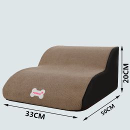 Small Dog Teddy On The Sofa To Bed Climbing Ladder Slope Model (Option: Small 2layers camel color-Separate coat)