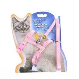 Labor Type Chest Strap Nylon Cat Belt Hand Holding Rope Traction Belt (Option: Pink-1120cm)