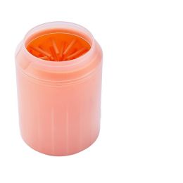 Pet Foot Washing Cup Dogs And Cats Automatic Claw Washing Cleaning Gadget (Option: Orange-Large Size)