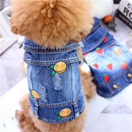 Cowboy Vest Teddy Bichon Pomeranian Cat Dog Clothes Small Puppy Schnitzer Rachel Clothes (Option: Orange-XS)