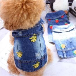 Cowboy Vest Teddy Bichon Pomeranian Cat Dog Clothes Small Puppy Schnitzer Rachel Clothes (Option: Banana-XS)