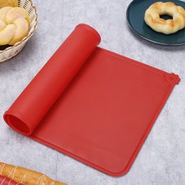 Silicone Paw Pads With Holes Dog And Cat Food Utensils Placemats (Option: Red-47x30CM)