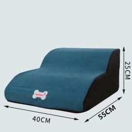 Small Dog Teddy On The Sofa To Bed Climbing Ladder Slope Model (Option: 2layers Blue-Separate coat)