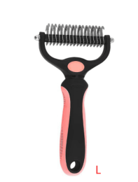 Stainless Steel Hair Removal Cleaning And Opening The Knot Comb (Option: Orange-L-Double sided)