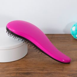 Pet Massage Comb Bath Brush Supplies (Option: Rose Red Minimalist)