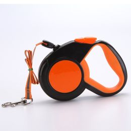 Pet Leashing Device Automatic Retractable Reflective (Option: Orange-3 M)