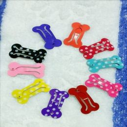 Smooth Smooth Plate BB Clip Pet Dog Hair (Option: Green dots-2.5cm)