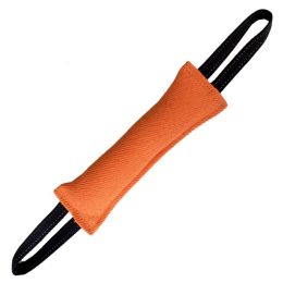 Dog Drag Toy Dog Jute Bite Pillow Durable Training Equipment (Color: Orange)