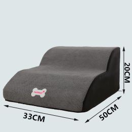 Small Dog Teddy On The Sofa To Bed Climbing Ladder Slope Model (Option: Small 2layers gray-Separate coat)