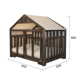 Four Seasons Universal Removable And Washable Dog House (Option: Walnut)