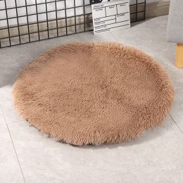 Dog Pad Kennel Pad Size Medium Dog Winter Warm Pet Blanket (Option: Light coffee-80cm)