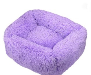 Winter Plush Pet Nest Square Mat (Option: Purple-2XL)