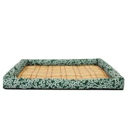 Kennel Sleeping Mat Nest Ice Pad Dog Mat (Option: Green-S)