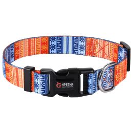 Digital Printing Adjustable Pet Collar (Option: Portia Stripes-S)