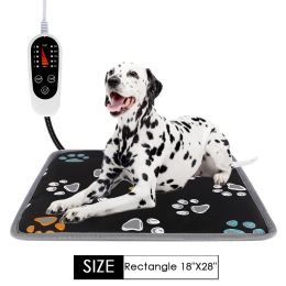 Pet Heating Pad Blanket (Option: Black-Rectangle-110V US)