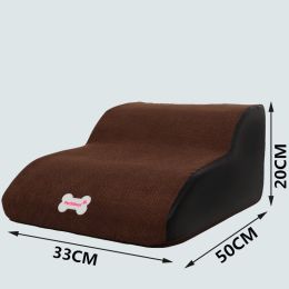 Small Dog Teddy On The Sofa To Bed Climbing Ladder Slope Model (Option: Small 2layer coffee color-Separate coat)