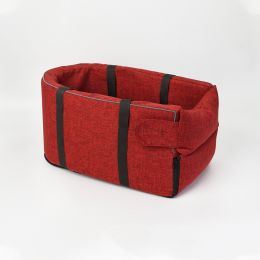 Pet Car Kennel Safety Seat Multifunctional Convenient Handbag (Option: Red-1PC)