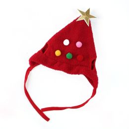 Pet Hat Christmas Tree Shape (Option: Red-S)