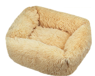 Winter Plush Pet Nest Square Mat (Option: Apricot-2XL)