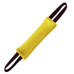 Dog Drag Toy Dog Jute Bite Pillow Durable Training Equipment (Color: Yellow)