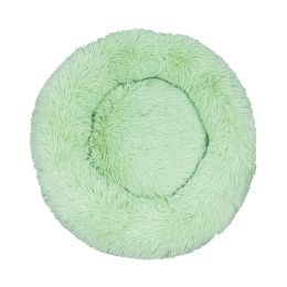 Kennel Round Cotton Pet Winter Warm Sleeping Bed For Dogs (Option: Light Green-110cm)