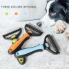 Professional Pet Deshedding Brush 2 Sided Dematting Dog Comb Cat Brush Rake Puppy Grooming Tools Undercoat Shedding Flying Hair