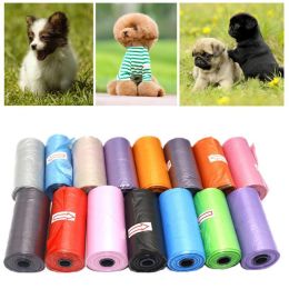 10Roll Pet Poop Bag Degradation Disposable Garbage Bag Outdoor Clean Carton Pick Up Toilet Bags Cat Waste Bags Garbage pack (Color: as the picture, size: 15pcs/Roll)