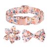 1pc Adjustable Soft Dog Collar With Print Flower Multicolor Cute Patterns