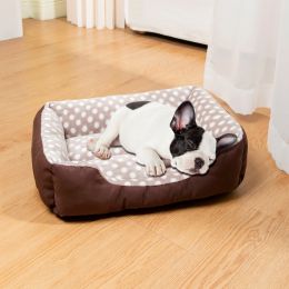 Cuddler Pet Bed - Soft and Comforting (Color: Brown, size: M)