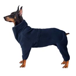 Warm Dog Cotton Coat/Sweater; Cold-Proof Clothes For Medium Large Dog; Dog Cotton Coat For Winter (Color: Navy blue, size: XL)