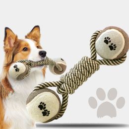 1pc Bone Shaped Cotton Rope Dog Chewing Toy; Dog Chew Toy (Material: Cotton Rope)