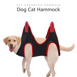 Pet Grooming Hammock For Dog & Cat; Cat Hammock Restraint Bag For Bathing Trimming Nail Clipping (Color: black, size: S)