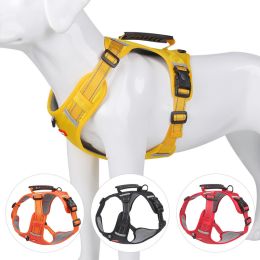 No Pull Pet Harness For Dog & Cat; Adjustable Soft Padded Large Dog Harness With Easy Control Handle (Color: black, size: M)