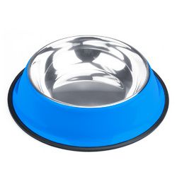 40oz. Blue Stainless Steel Dog Bowl (SKU: ABWL-105)