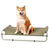 35 Inch Elevated Pet Bed; Outdoor Elevated Dog Bed; Army Green