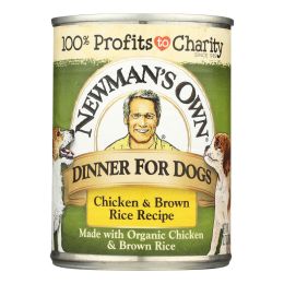 Newman's Own Organics Premium Dog Food and Brown Rice - Chicken - Case of 12 - 12.7 oz. (SKU: 378877)