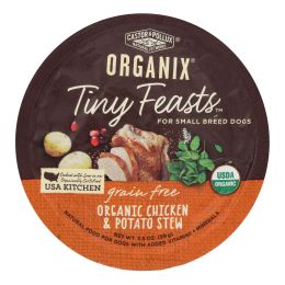 Castor and Pollux Dog - Organic - Tiny Feasts - Chicken - Case of 12 - 3.5 oz (SKU: 2111417)