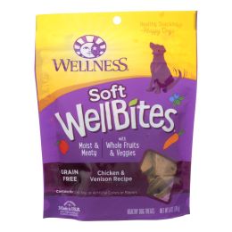 Wellness Soft Wellbites Chicken & Venison Recipe Natural Dog Treats - Case of 8 - 6 OZ (SKU: 1924620)