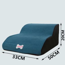 Small Dog Teddy On The Sofa To Bed Climbing Ladder Slope Model (Option: Small 2layers blue-Separate coat)