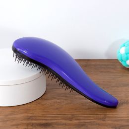 Pet Massage Comb Bath Brush Supplies (Option: Deep Ocean Blue Minimalist)