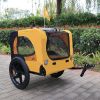 Yellow Outdoor Heavy Duty Foldable Utility Pet Stroller Dog Carriers Bicycle Trailer