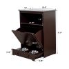 Pet Feeder Station with Storage; Made of MDF and Waterproof Painted; Dog and Cat Feeder Cabinet with Stainless Bowl