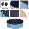 48" Foldable Dog Pool Pet Bath Pools Outdoor Swimming-Pool for Large Dogs Blue