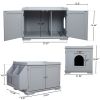 Wooden Cat Litter Box Enclosure with Magazine Rack for Living Room, Bedroom, Bathroom