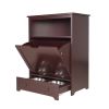 Pet Feeder Station with Storage; Made of MDF and Waterproof Painted; Dog and Cat Feeder Cabinet with Stainless Bowl