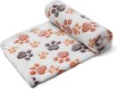 Pack of 2 Blankets Super Soft Fluffy Premium Fleece Pet Blanket Flannel Throw for Dog Puppy Cat Paw